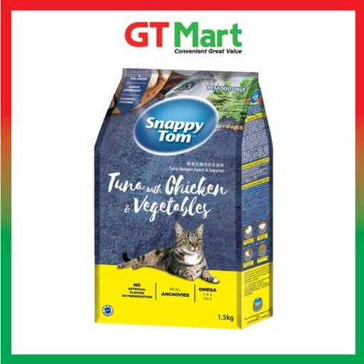 Picture of Snappy Tom Dry Packed Cat Food Tuna Chicken & Vegetable 1.5KG