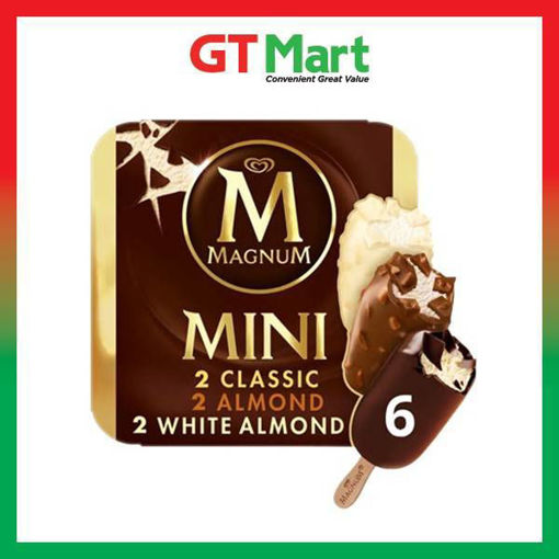 Picture of Wall's Magnum Mini Classic, Almond & White Almond Mix 6 x 45ml