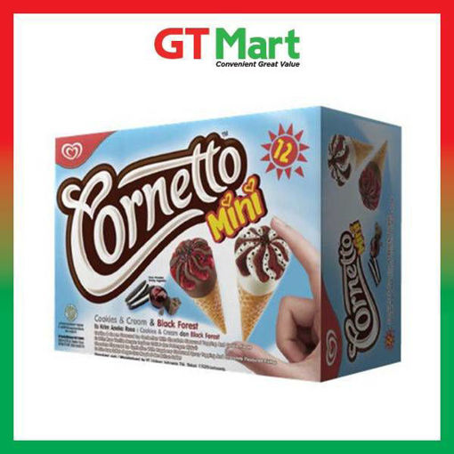 Picture of Wall's Cornetto Mini Cookies, Cream & Blackforest 12 x 28ml