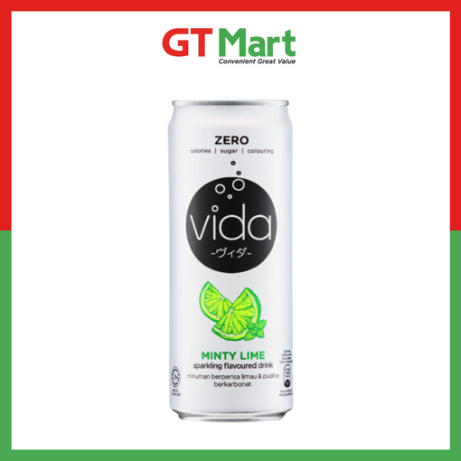 Picture of VIDA SPARKLING FLAVOURED DRINK - MINT LIME 325ML